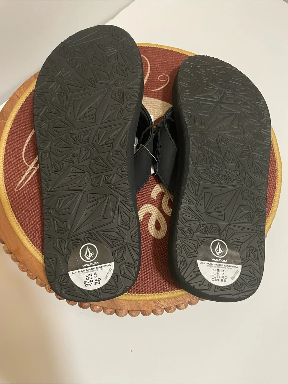 Volcom Black Men's Logo Thong Sandals